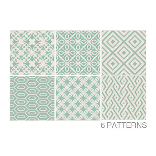 Coastal Aqua 4x4 Deco Glossy tile
