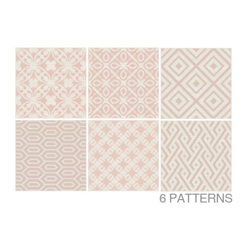 Coastal Bouquet 4x4 Deco Glossy tile