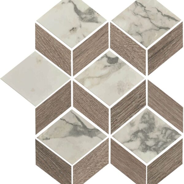 Neostone Arabescato Tizano Mosaic Matte tile