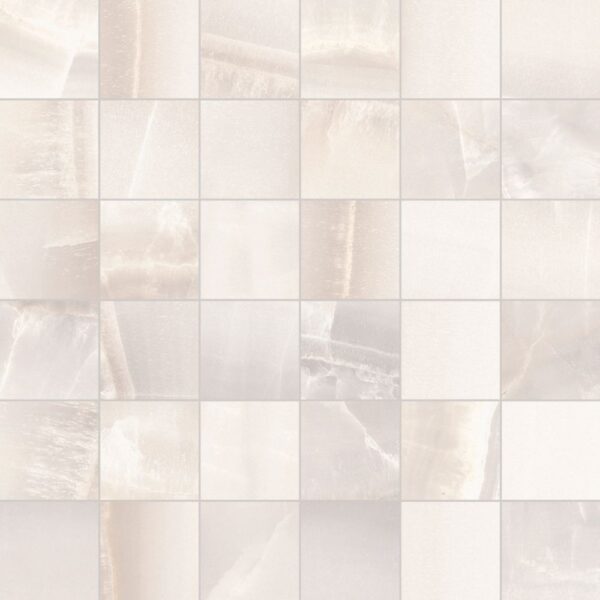 Onyx White 2x2 Mosaic Matte tile