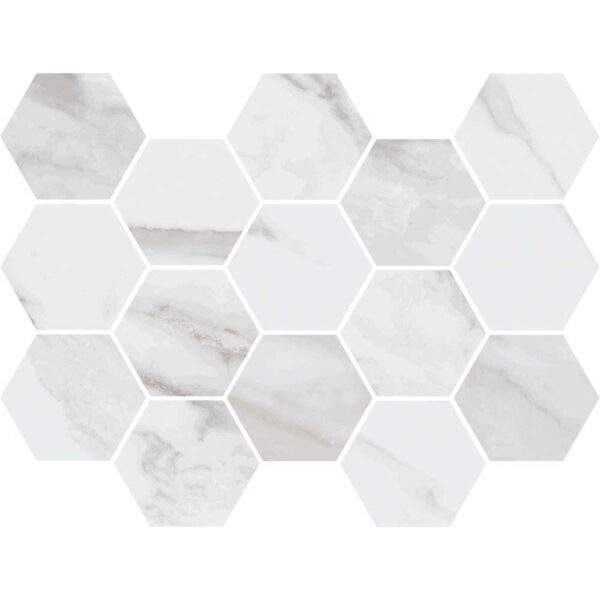 Royal Calacatta Gold Hex Matte tile