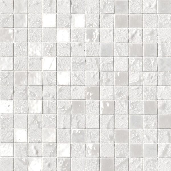 Slateworks Quartz Bianco 1x1 Mosaic Matte tile