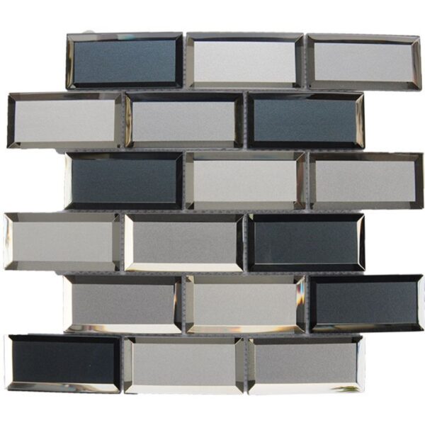 Metallic Mirror 4x2 Grey Mix tile