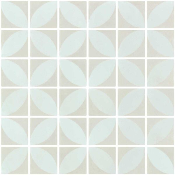 Deco Azalea Cream 2x2 Mosaic tile