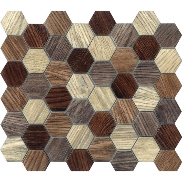 Digital Glass Beige Hexagon Matte tile