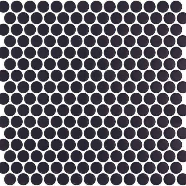 Islands Black Matte Penny Matte tile