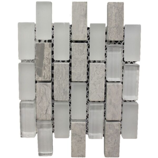 Kismet Glass Mosaic Marina Brick Mosaic Multi-Texture tile