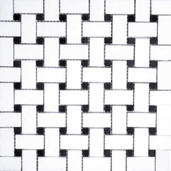 Statuario Premiere Basketweave Honed tile