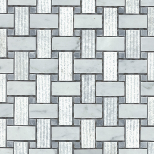 Bianco Carrara Weave W/Bardiglio Multi-Texture tile
